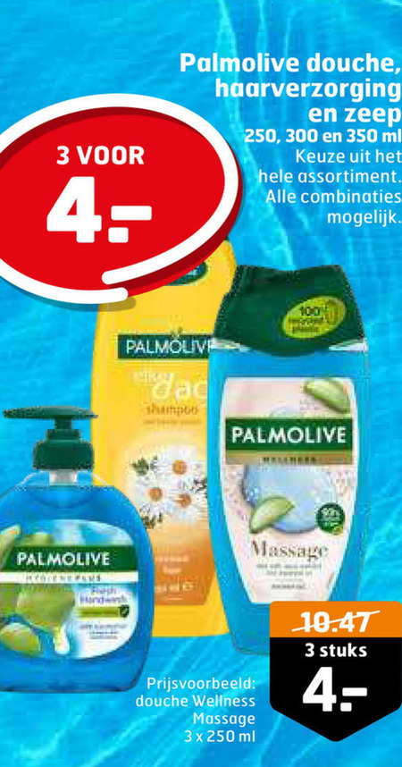 Palmolive   haarverzorging, douchegel folder aanbieding bij  Trekpleister - details