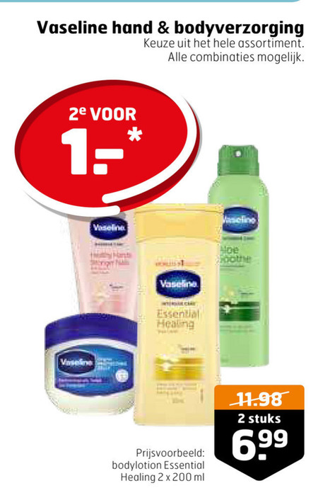 Vaseline   bodylotion, handcreme folder aanbieding bij  Trekpleister - details