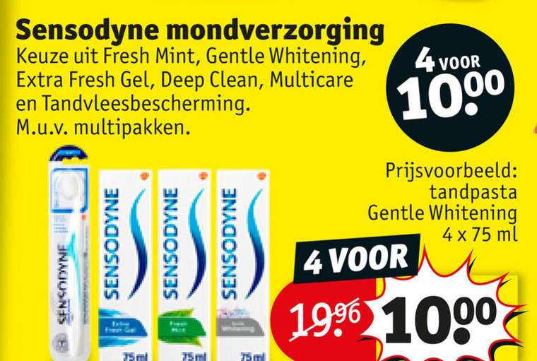 Sensodyne   tandpasta, tandenborstel folder aanbieding bij  Kruidvat - details