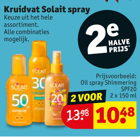 Kruidvat Huismerk   zonnebrandolie folder aanbieding bij  Kruidvat - details