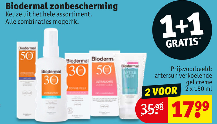 Biodermal   zonnebrandolie folder aanbieding bij  Kruidvat - details