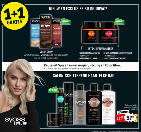 Syoss   shampoo folder aanbieding bij  Kruidvat - details