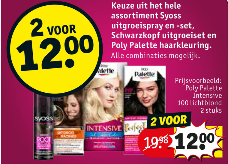 Poly Palette   haarkleuring folder aanbieding bij  Kruidvat - details