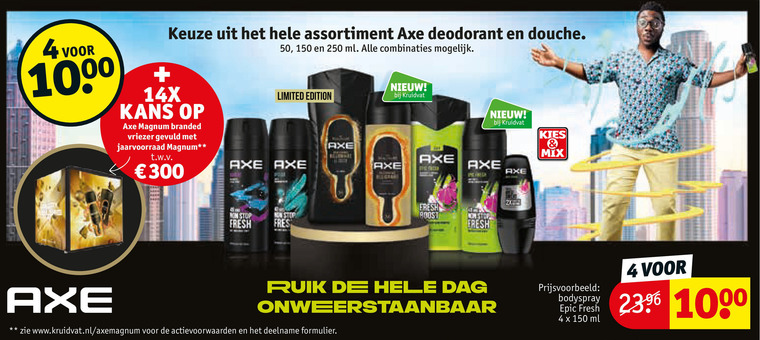 Axe   deodorant folder aanbieding bij  Kruidvat - details