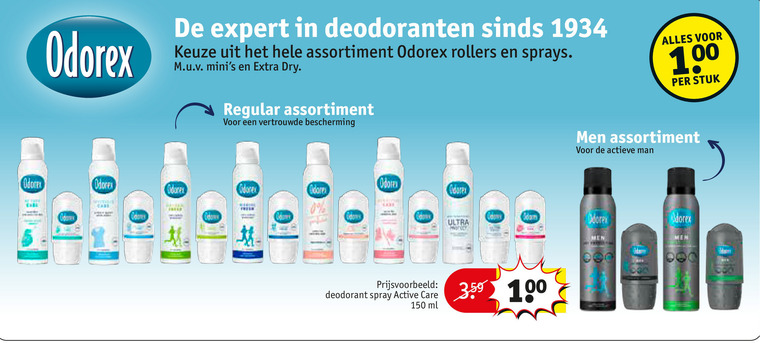 Odorex   deodorant folder aanbieding bij  Kruidvat - details