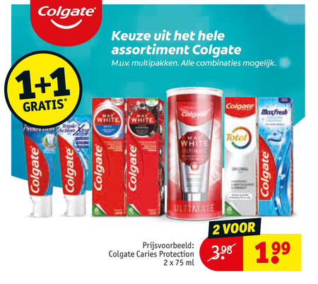 Colgate   tandpasta, tandenborstel folder aanbieding bij  Kruidvat - details