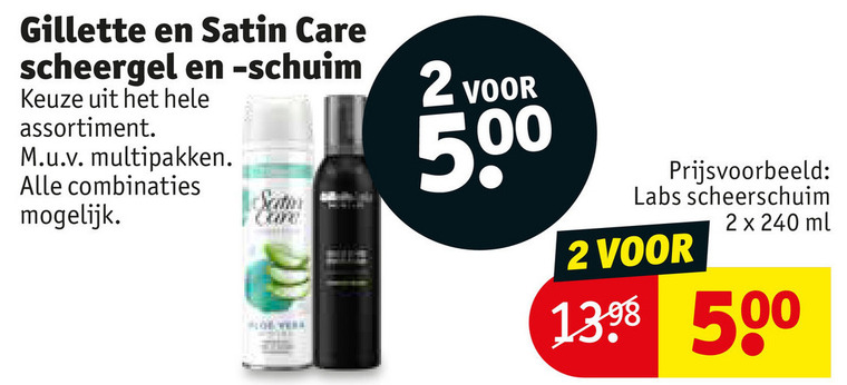 Gillette   scheerschuim, scheergel folder aanbieding bij  Kruidvat - details