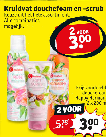 Kruidvat Huismerk   scrubcreme, douchegel folder aanbieding bij  Kruidvat - details