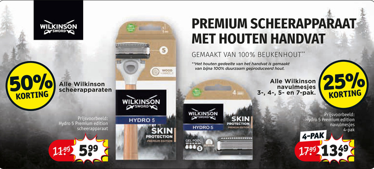 Wilkinson   heren handscheerapparaat folder aanbieding bij  Kruidvat - details