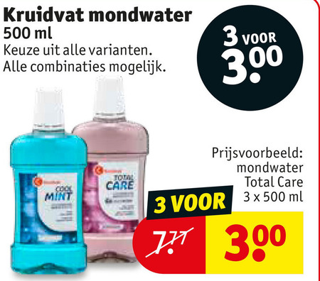 Kruidvat Huismerk   mondwater folder aanbieding bij  Kruidvat - details