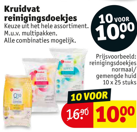 Kruidvat Huismerk   reinigingsdoekje folder aanbieding bij  Kruidvat - details