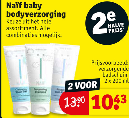 Naif   babyverzorging folder aanbieding bij  Kruidvat - details