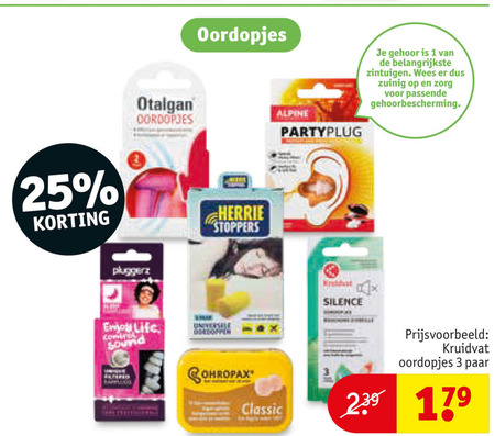 Verdwijnen Uitscheiden litteken Otalgan oordopje folder aanbieding bij Kruidvat - details