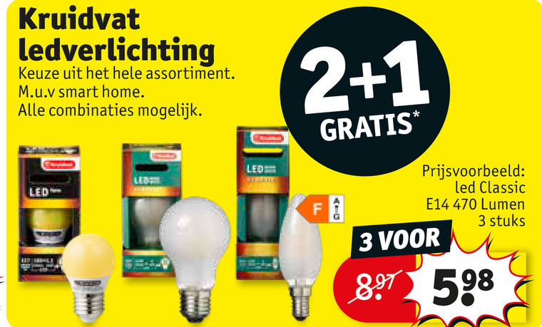 Consequent Foto specificeren Kruidvat Huismerk led lamp folder aanbieding bij Kruidvat - details