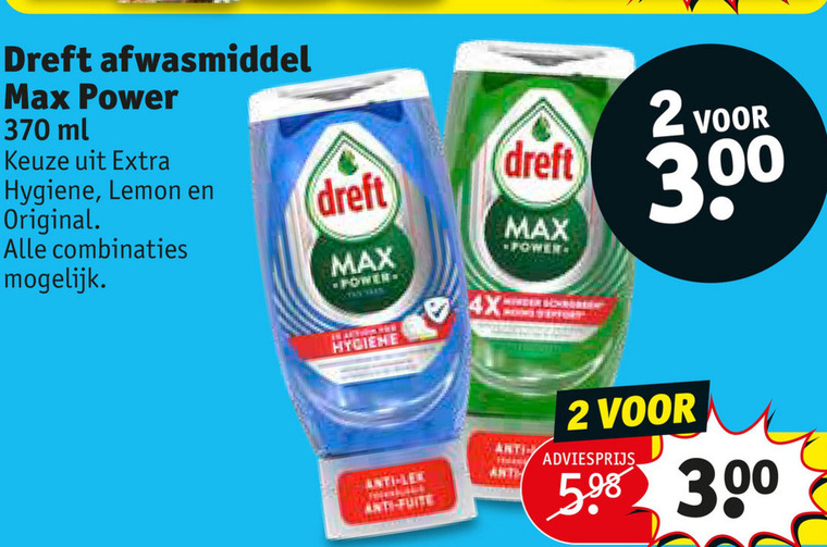 Dreft   afwasmiddel folder aanbieding bij  Kruidvat - details