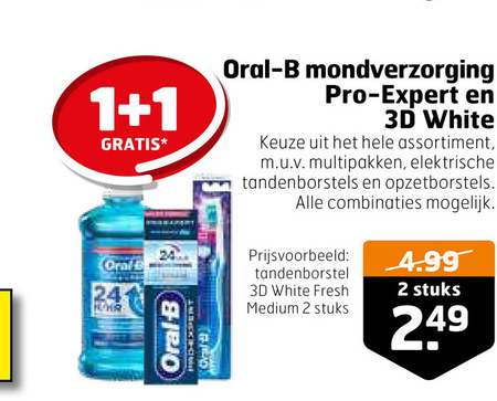 Oral-B   babytandenborstel, mondwater folder aanbieding bij  Trekpleister - details