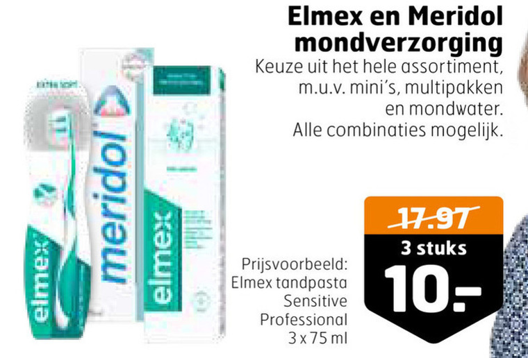 Meridol   tandenborstel, tandpasta folder aanbieding bij  Trekpleister - details