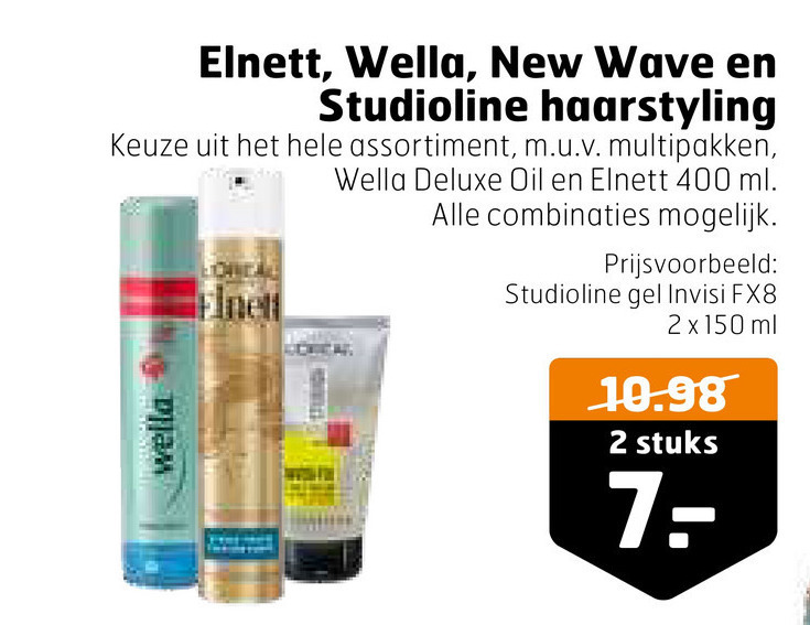 Wella   haargel, hairspray folder aanbieding bij  Trekpleister - details