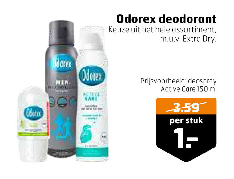 Odorex   deodorant folder aanbieding bij  Trekpleister - details