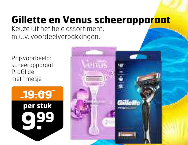 Gillette Venus   dames handscheerapparaat, heren handscheerapparaat folder aanbieding bij  Trekpleister - details