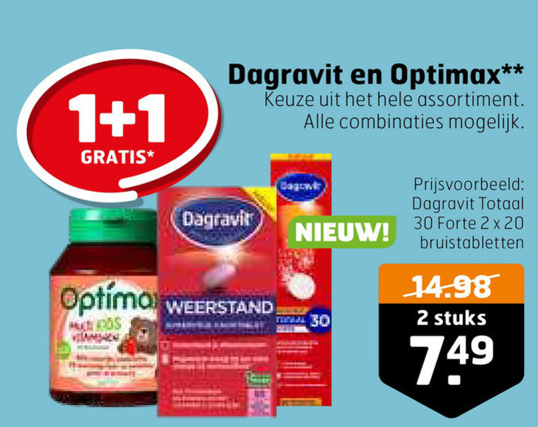 Dagravit   multivitaminen folder aanbieding bij  Trekpleister - details