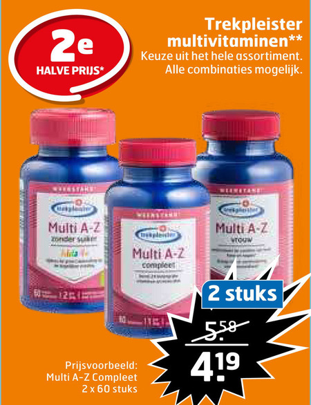 Trekpleister Huismerk   multivitaminen folder aanbieding bij  Trekpleister - details