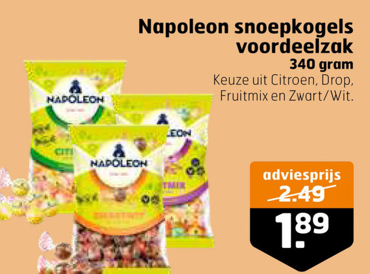 Napoleon   snoep folder aanbieding bij  Trekpleister - details