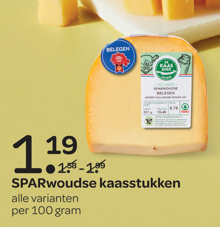 Sparwoudse   kaas folder aanbieding bij  Spar - details