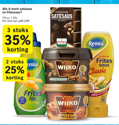 Alle merken   satesaus, fritessaus folder aanbieding bij  Albert Heijn - details