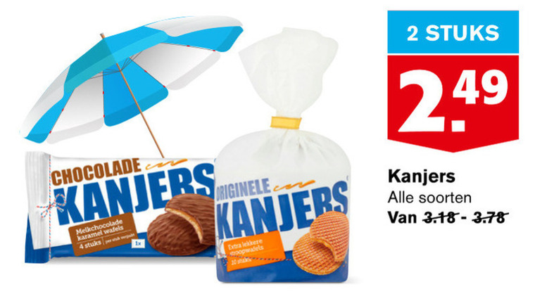 Kanjers   stroopwafels folder aanbieding bij  Hoogvliet - details