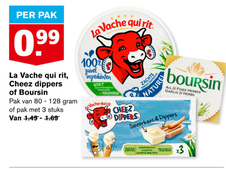 La Vache Qui Rit   kaassnacks, smeerkaas folder aanbieding bij  Hoogvliet - details