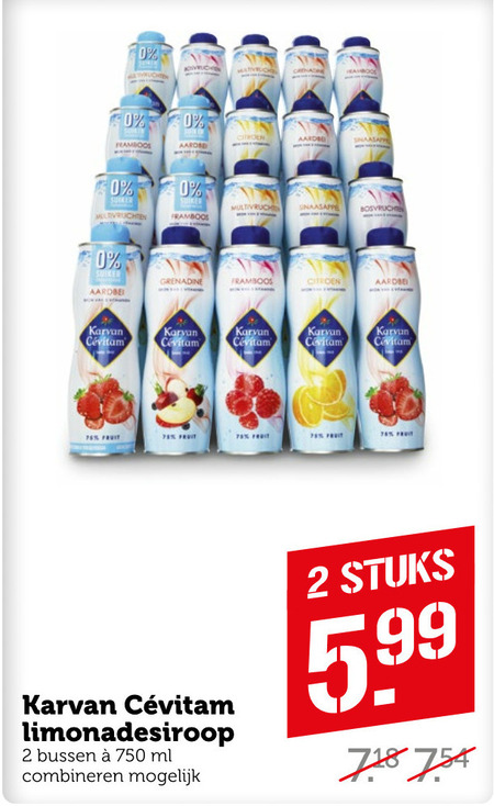 Karvan Cevitam   limonadesiroop folder aanbieding bij  Coop - details