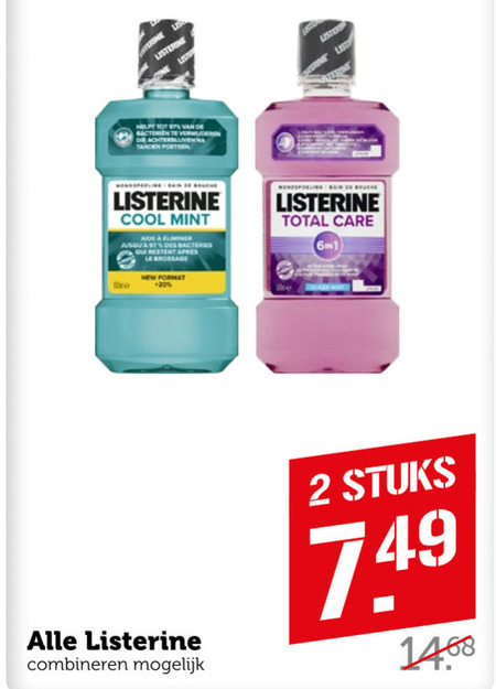 Listerine   mondwater folder aanbieding bij  Coop - details