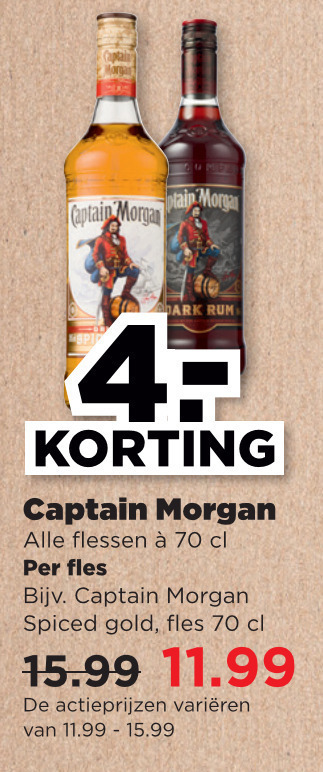 Captain Morgan   rum folder aanbieding bij  Plus - details