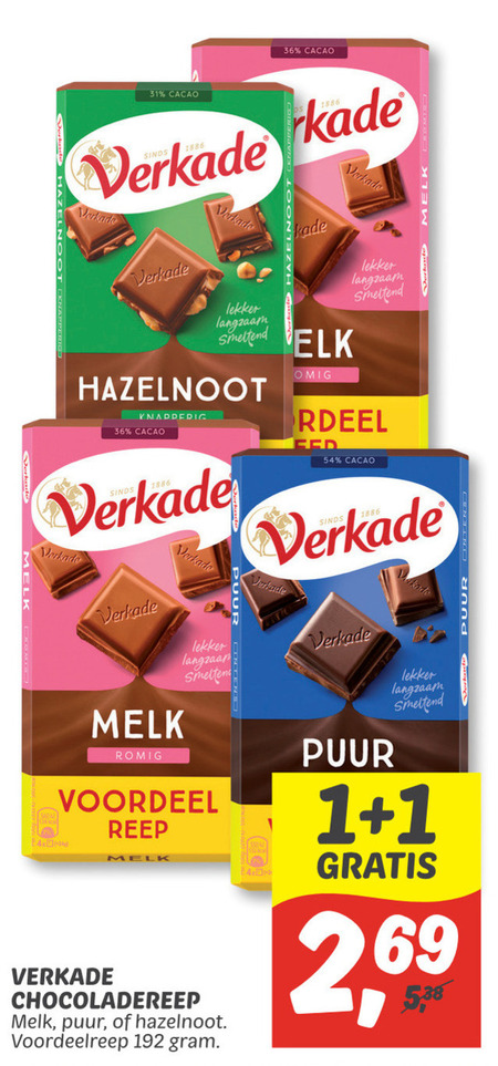 Verkade   chocolade folder aanbieding bij  Dekamarkt - details