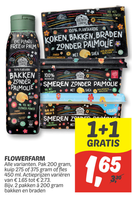 Flower Farm   olie en vetten folder aanbieding bij  Dekamarkt - details