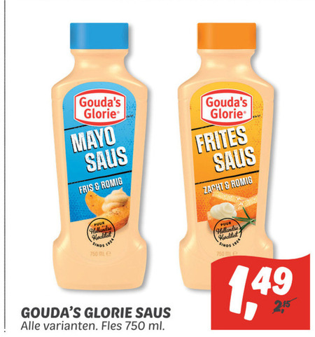 Goudas Glorie   fritessaus, mayonaise folder aanbieding bij  Dekamarkt - details
