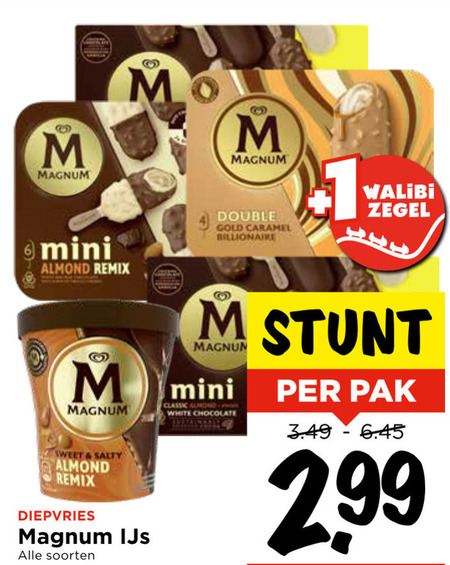 Magnum   ijslollies, ijsspecialiteit folder aanbieding bij  Vomar - details