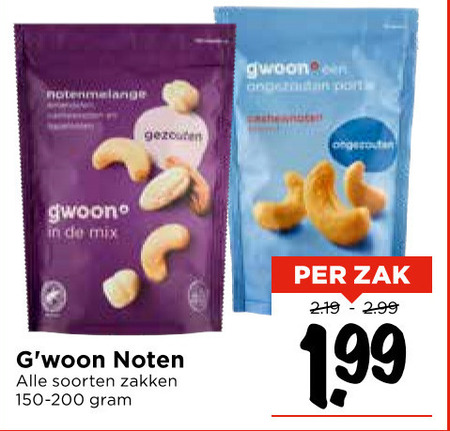 Gwoon   cashewnoten, noten folder aanbieding bij  Vomar - details