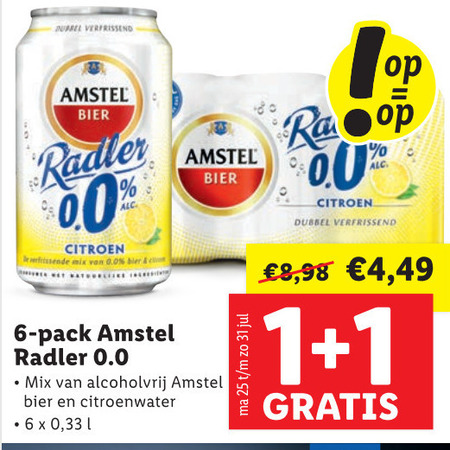 Amstel   radler bier folder aanbieding bij  Lidl - details