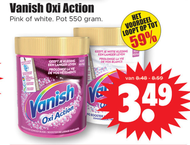 Vanish   vlekkenverwijderaar folder aanbieding bij  Dirk - details