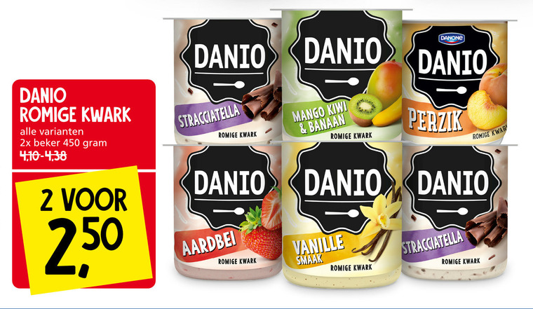 Danone Danio   kwark folder aanbieding bij  Jan Linders - details