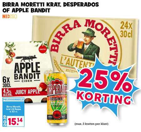 Birra Moretti   krat bier, speciaalbier folder aanbieding bij  Boons Markt - details