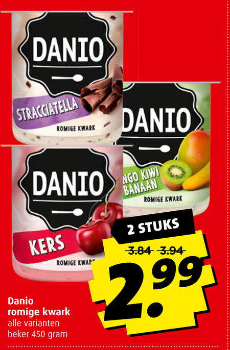 Danone Danio   kwark folder aanbieding bij  Boni - details