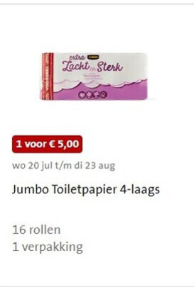 Jumbo Huismerk   toiletpapier folder aanbieding bij  Jumbo - details