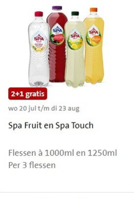 Spa en Fruit   fruitdrank folder aanbieding bij  Jumbo - details