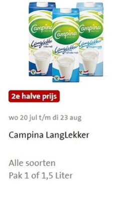 Campina   melk folder aanbieding bij  Jumbo - details