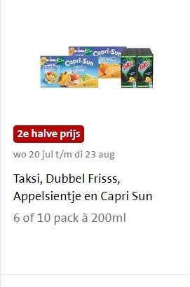 Taksi   fruitdrank folder aanbieding bij  Jumbo - details