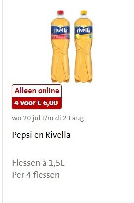 Rivella   frisdrank, cola folder aanbieding bij  Jumbo - details