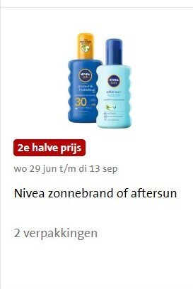 Nivea   zonnebrandolie, aftersun folder aanbieding bij  Jumbo - details